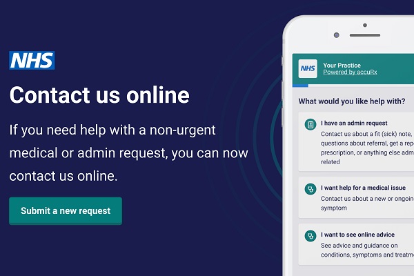 Contact us online for help with a non-urgent medical or admin request